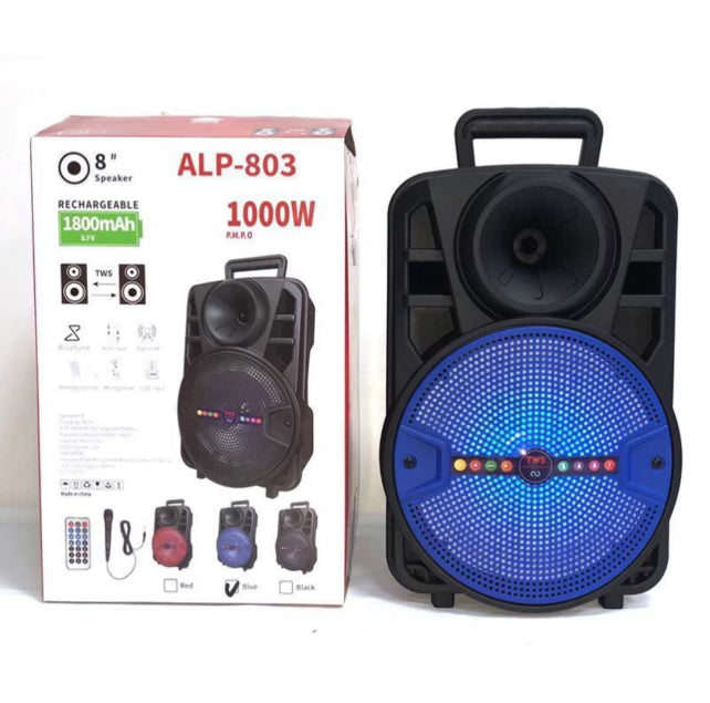 Bocinas Portátil con Bluetooth y Luces LED