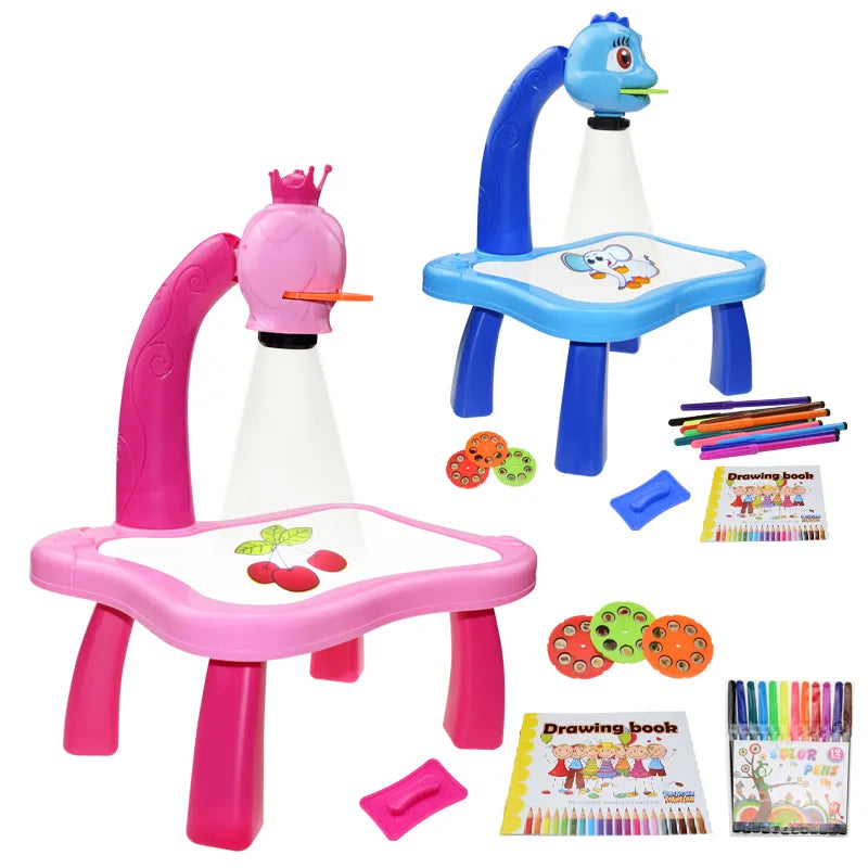 Mesa de Pintar para Niños con Proyector LED